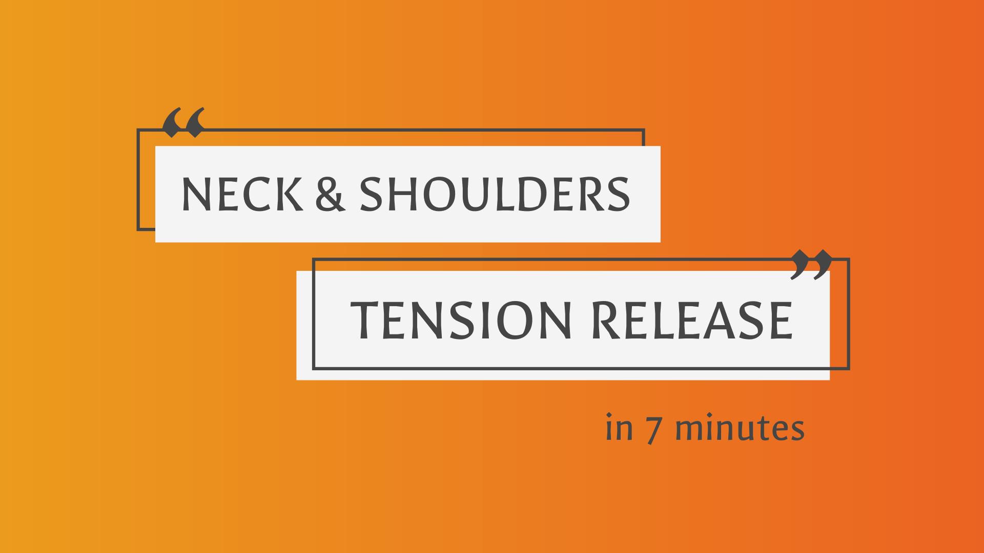 Neck&Shoulders Release 7 minutes by TaijiStream